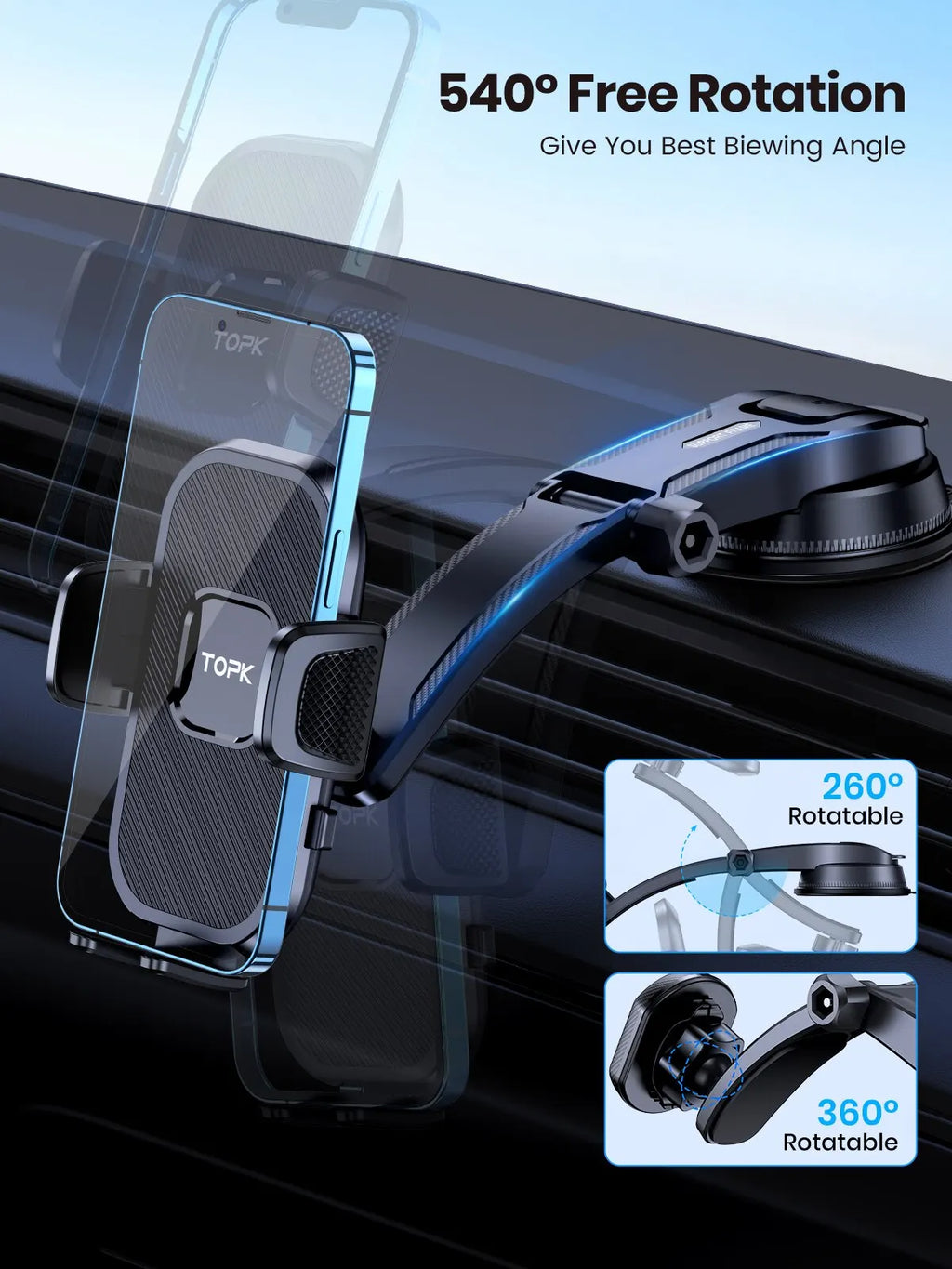 Soporte Universal para Celular de Carro Ajustable