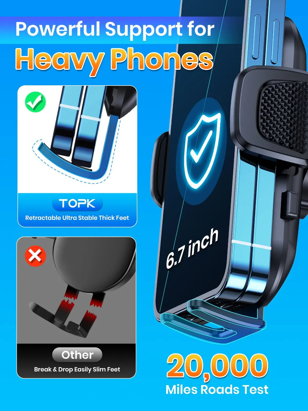 Soporte Universal para Celular de Carro Ajustable